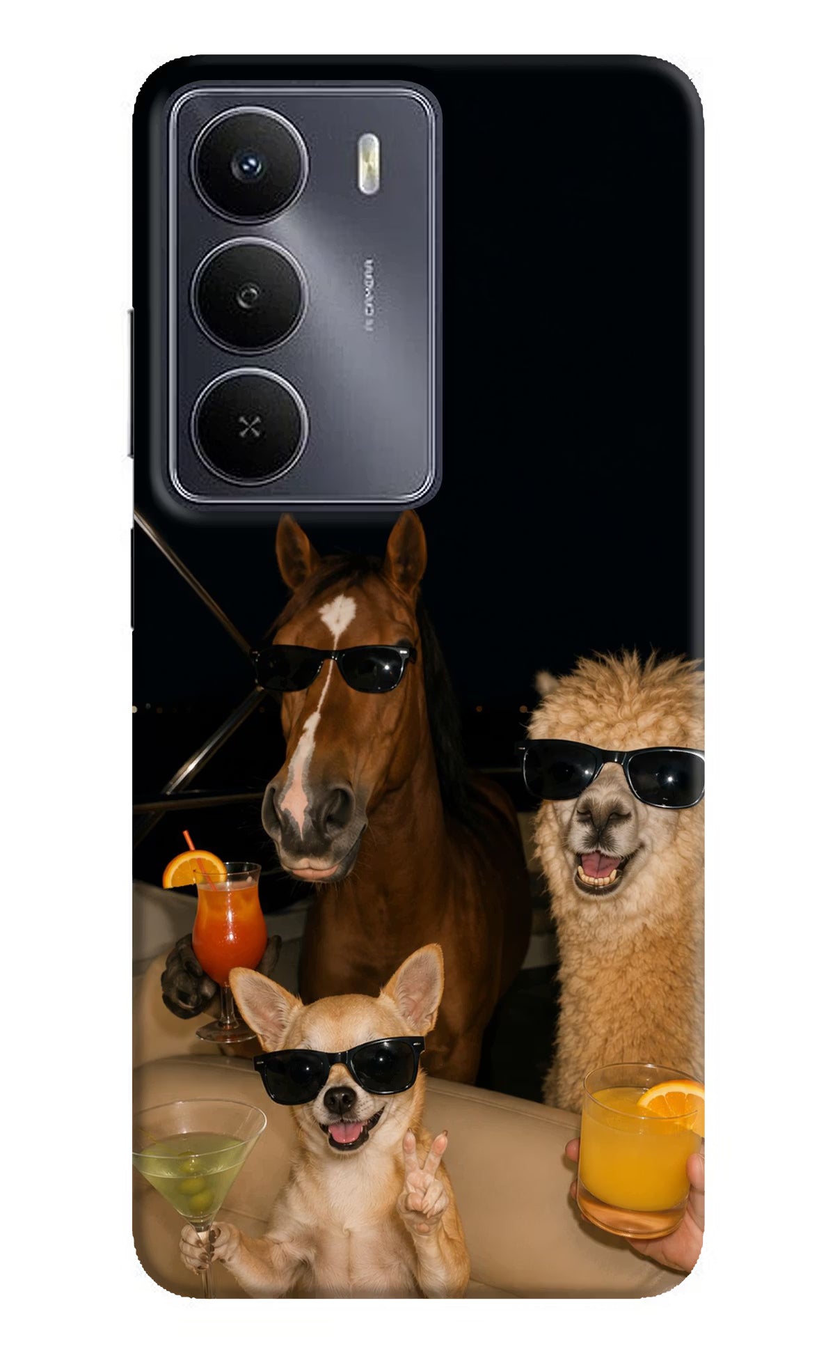 Party Squad Realme Narzo 80 Lite 5G Hard Case Back Cover by Casekaro
