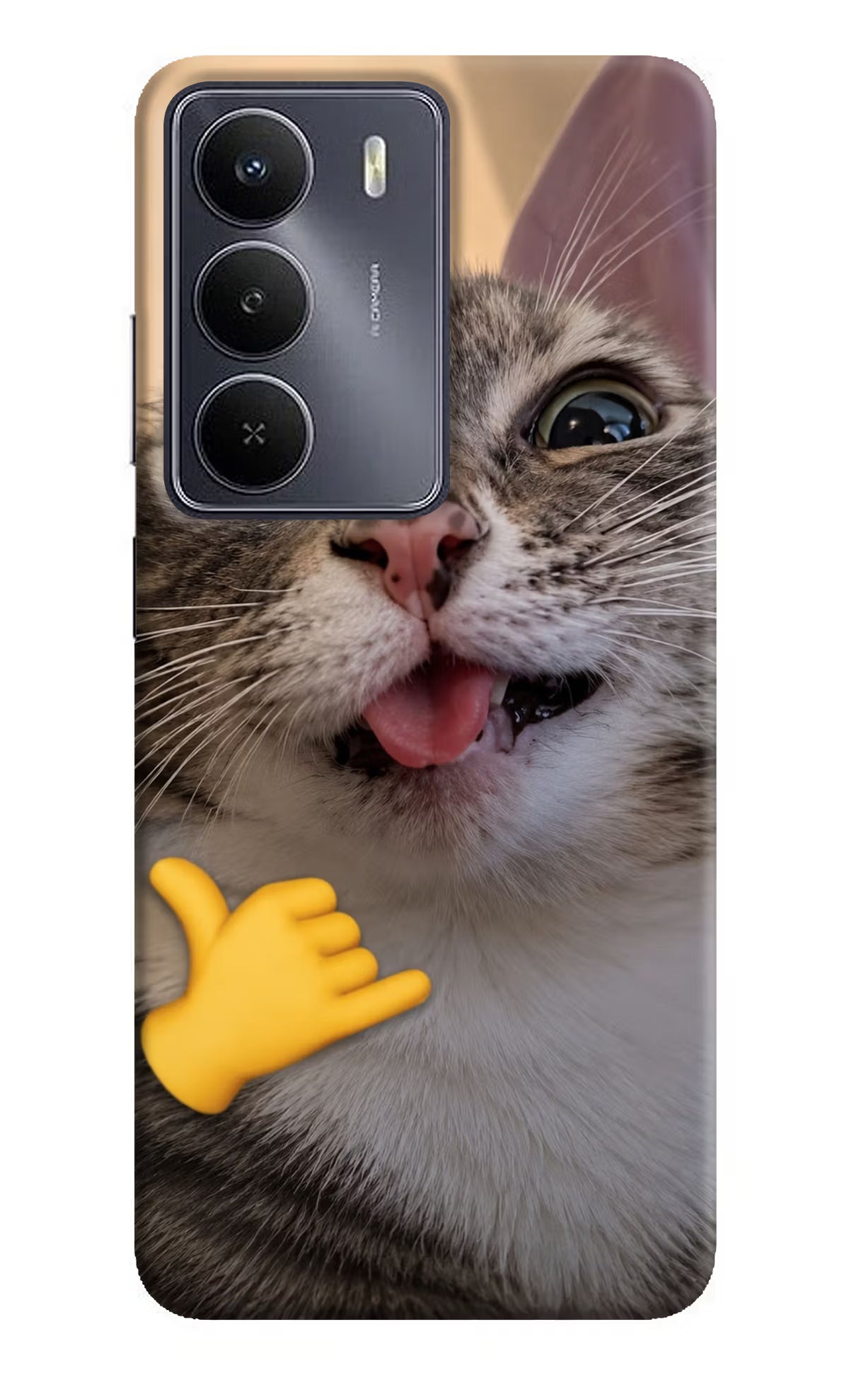Silly Cat Call Realme Narzo 80 Lite 5G Hard Case Back Cover by Casekaro