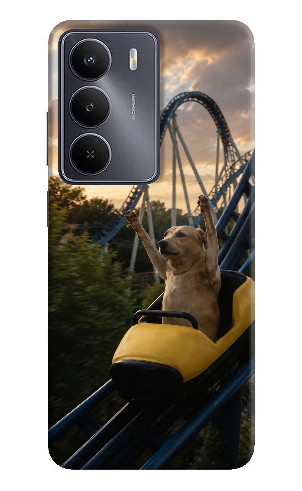 Rollercoaster Dog Realme Narzo 80 Lite 5G Back Cover