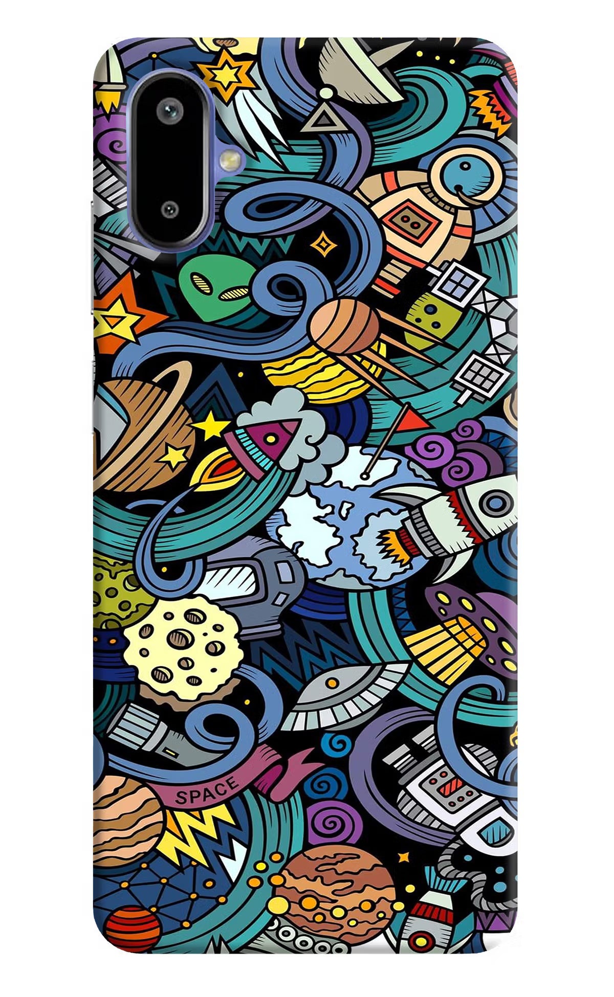 Space Abstract Samsung F06 5G Back Cover