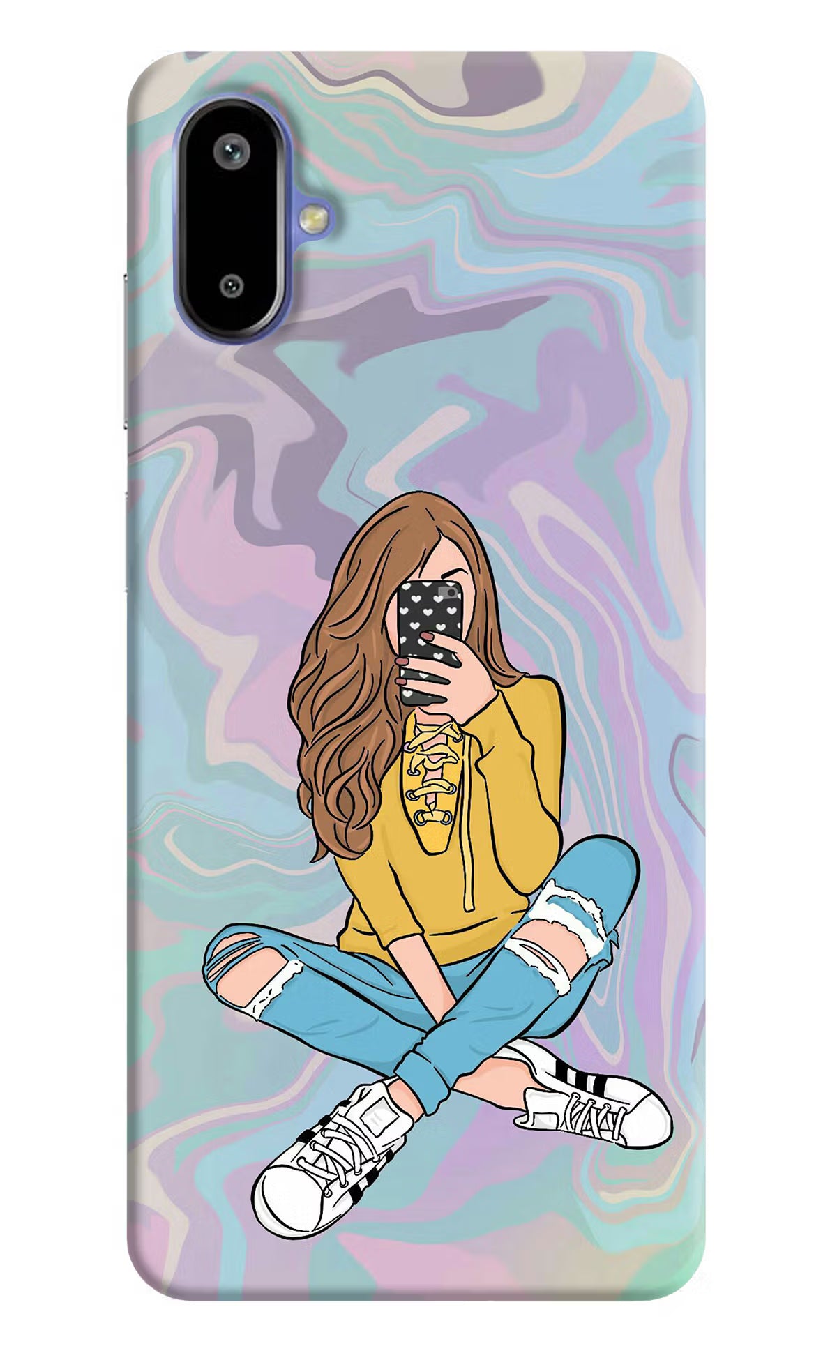 Selfie Girl Samsung F06 5G Back Cover