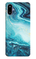 Blue Glitter Marble Samsung F06 5G Back Cover