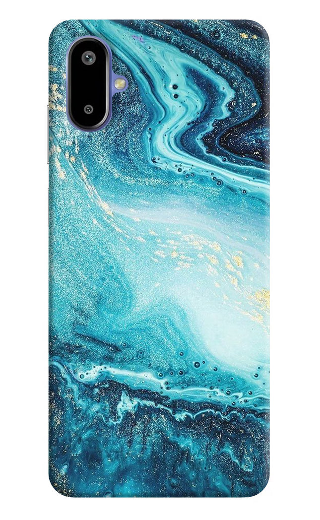Blue Glitter Marble Samsung F06 5G Back Cover