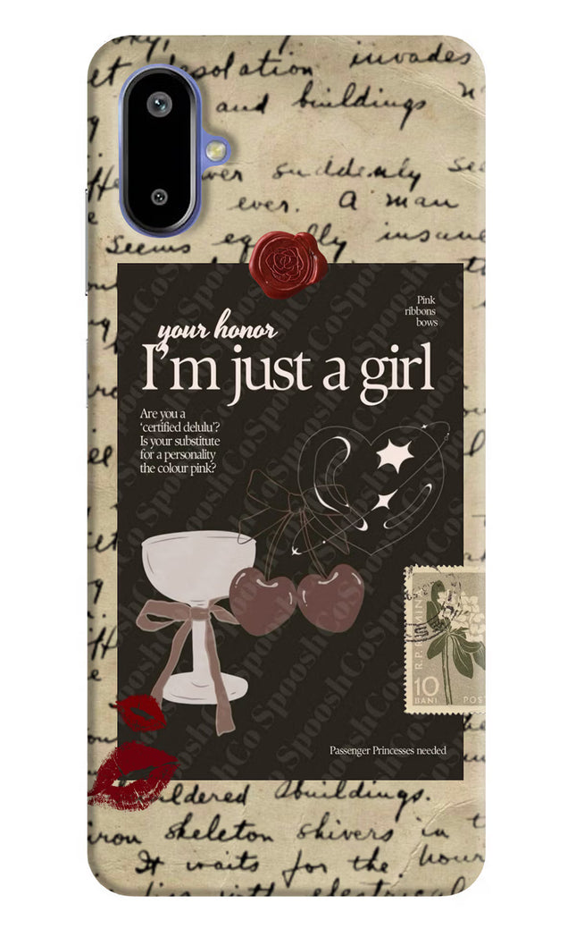 I am just a girl Samsung F06 5G Back Cover