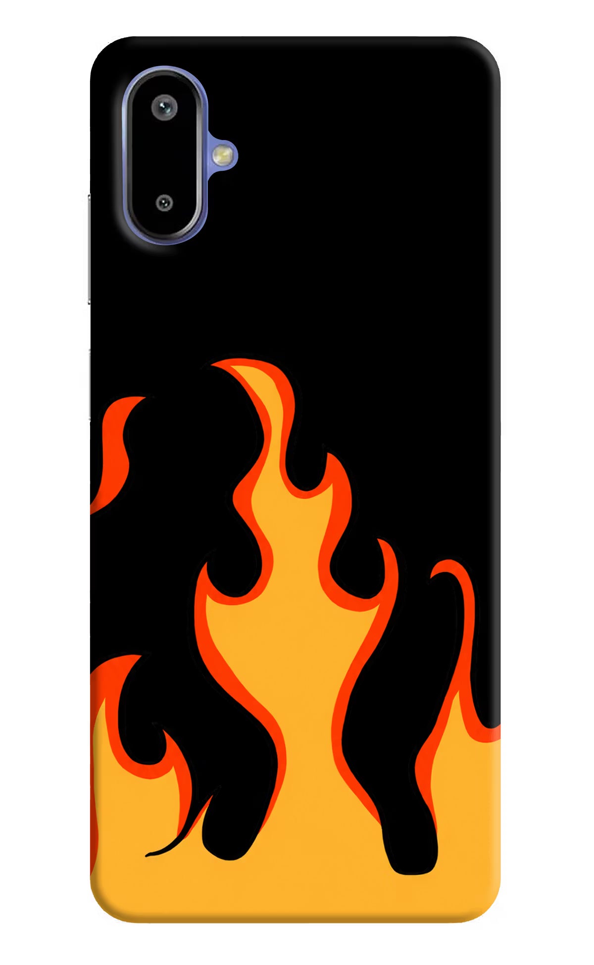 Fired Up – Black Samsung F06 5G Hard Case Back Cover by Casekaro