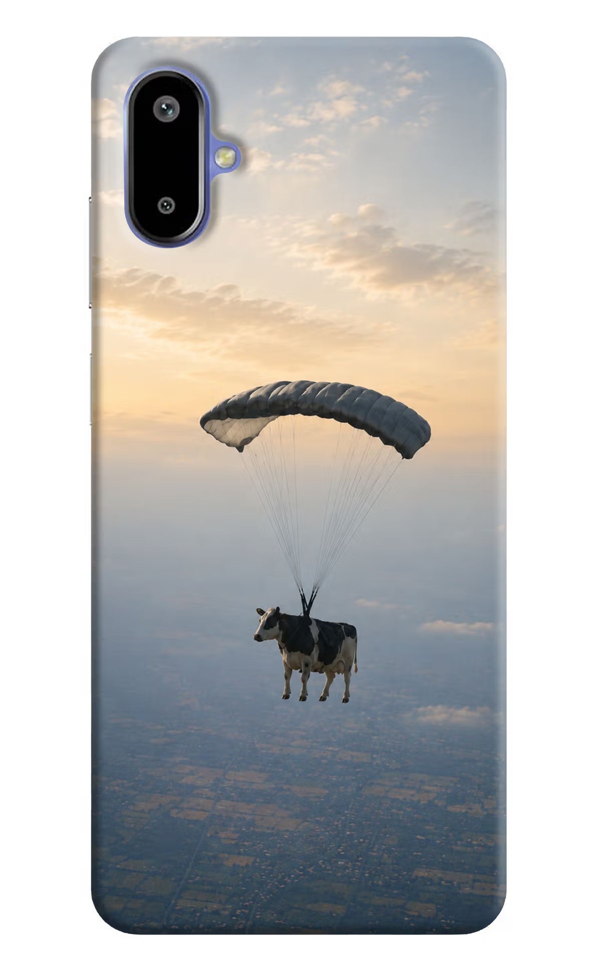 Skydiving Cow Samsung F06 5G Back Cover