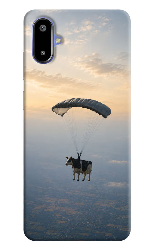 Skydiving Cow Samsung F06 5G Hard Case Back Cover by Casekaro