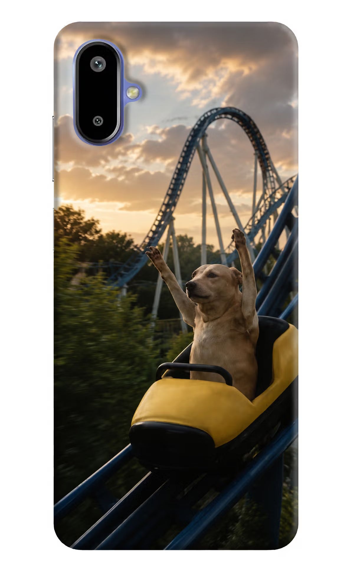 Rollercoaster Dog Samsung F06 5G Back Cover