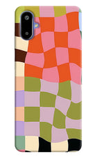 Wavy Grid Samsung F06 5G Hard Case Back Cover by Casekaro
