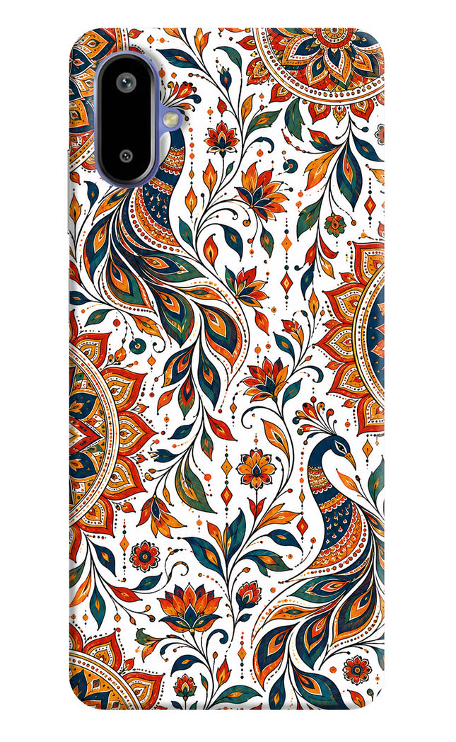 White Mayura Samsung F06 5G Hard Case Back Cover by Casekaro