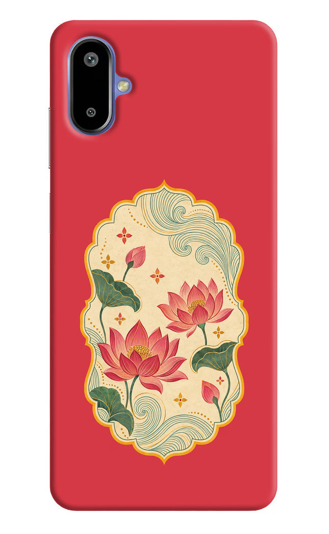 Pink Lotus Samsung F06 5G Hard Case Back Cover by Casekaro