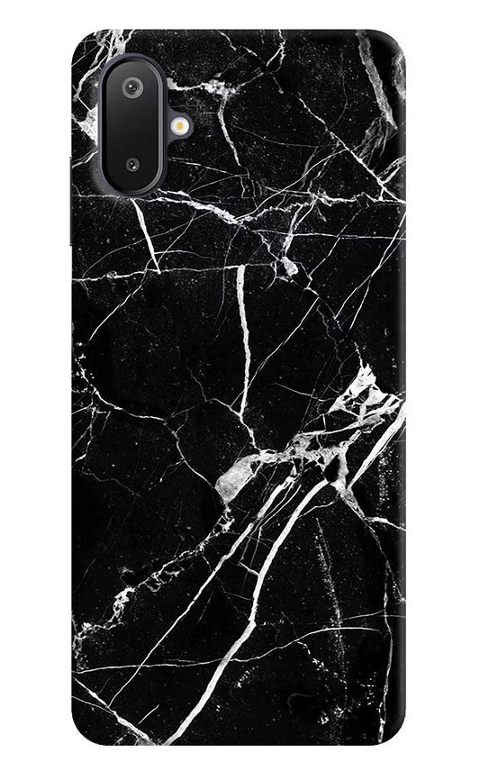 Black Marble Pattern Samsung M06 5G Back Cover