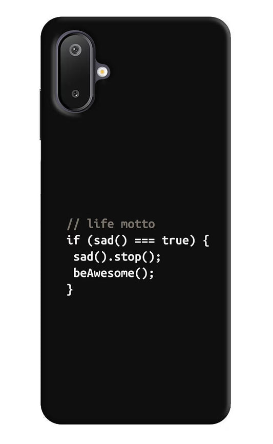 Life Motto Code Samsung M06 5G Back Cover