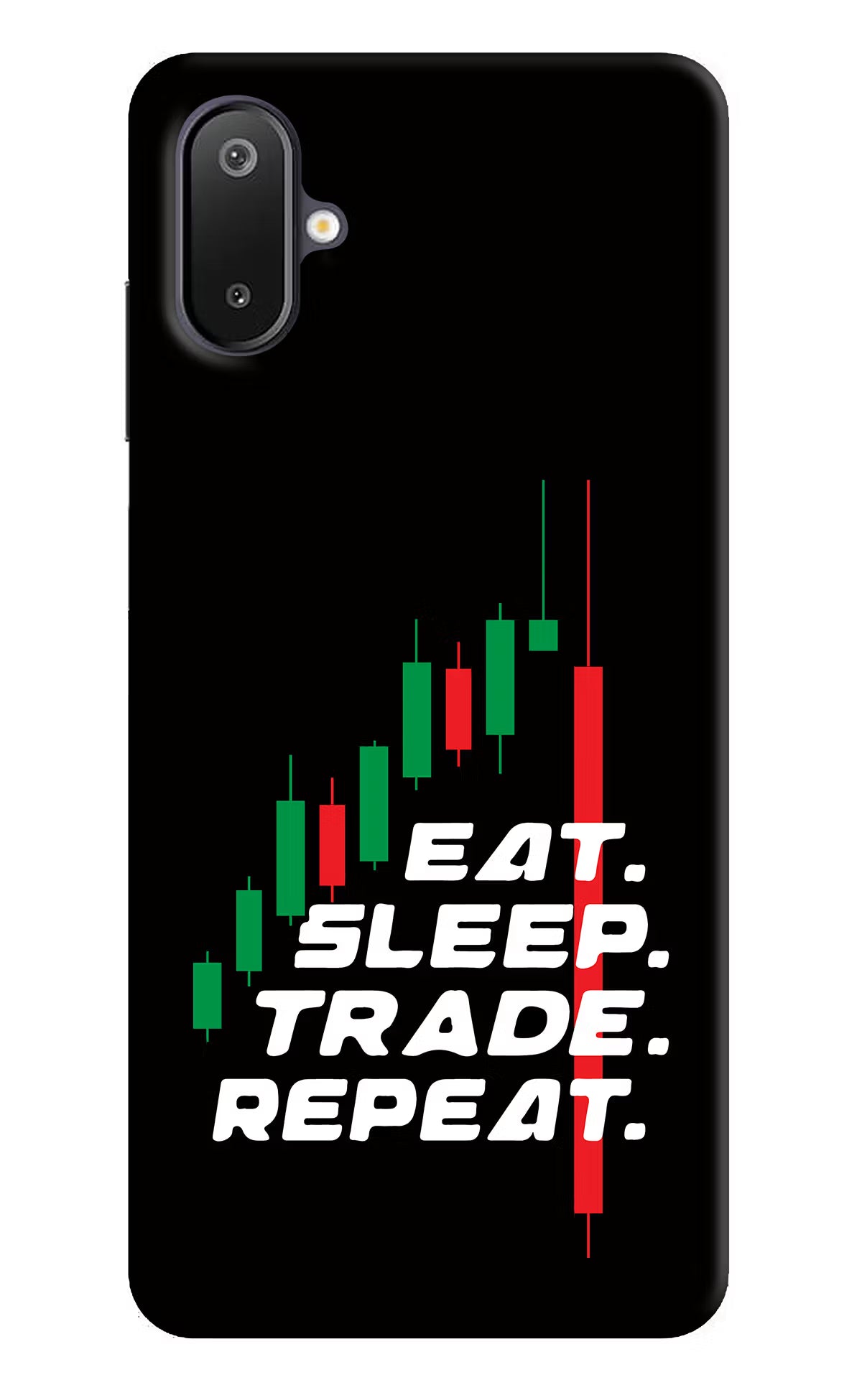 Eat Sleep Trade Repeat Samsung M06 5G Back Cover