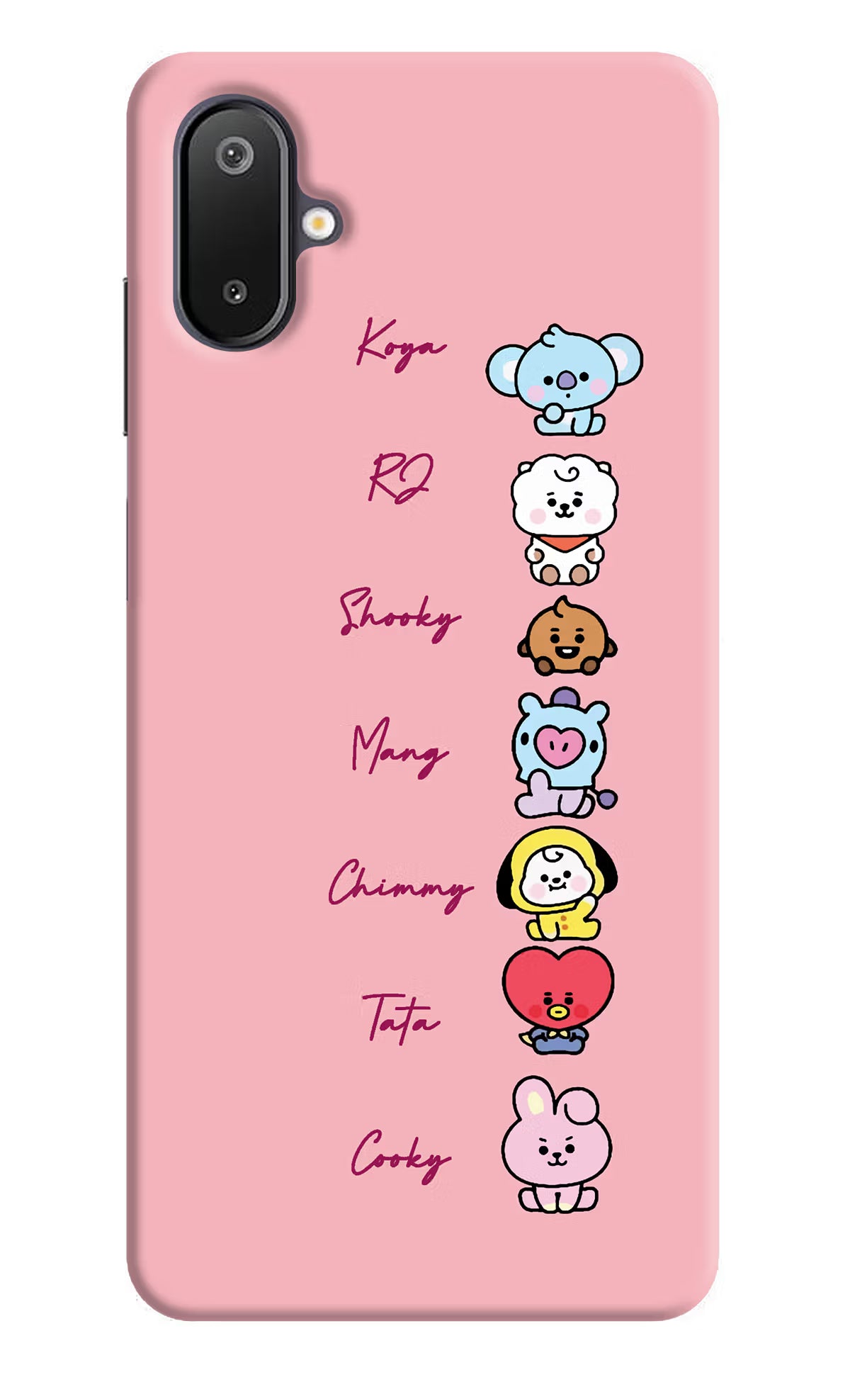 BTS names Samsung M06 5G Back Cover