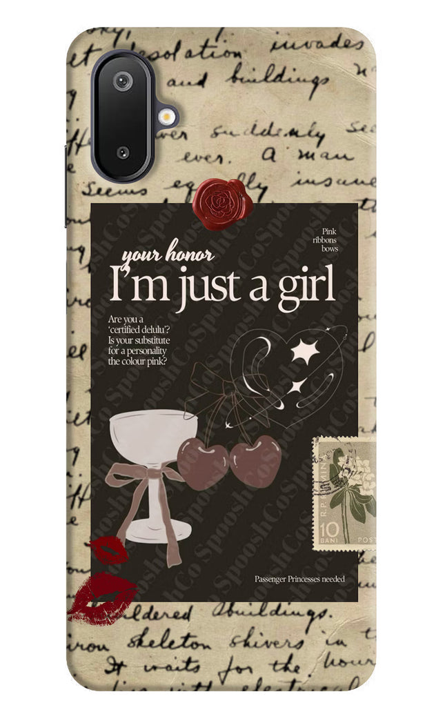 I am just a girl Samsung M06 5G Back Cover