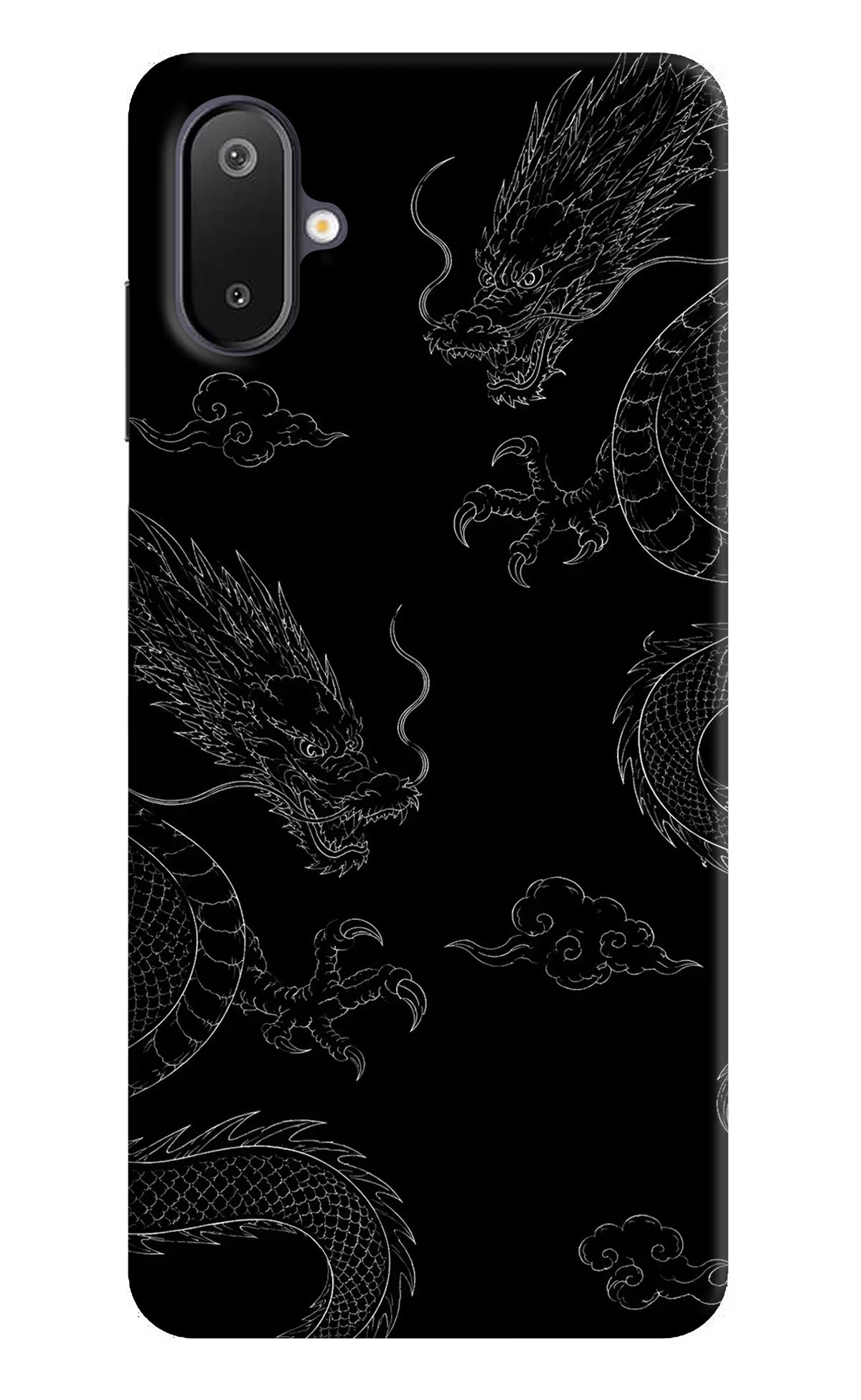 Twin Dragons Samsung M06 5G Hard Case Back Cover by Casekaro