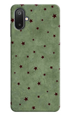 Green Stars Samsung M06 5G Hard Case Back Cover by Casekaro