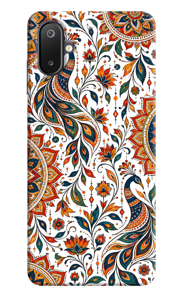 White Mayura Samsung M06 5G Hard Case Back Cover by Casekaro