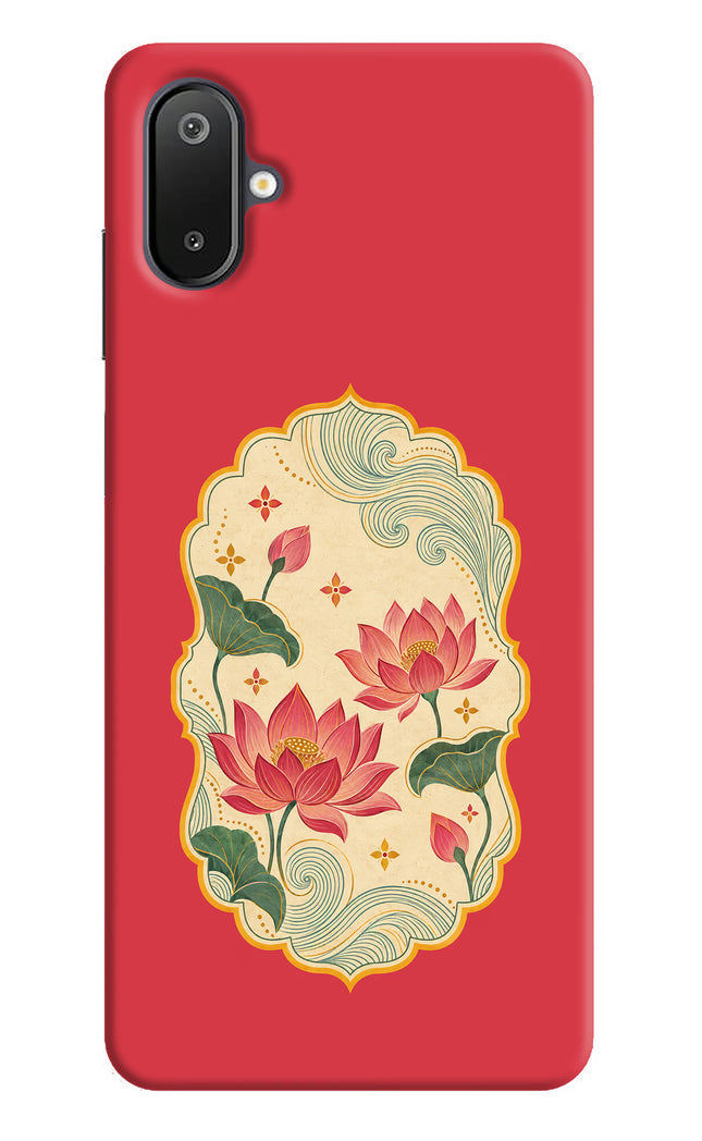 Pink Lotus Samsung M06 5G Hard Case Back Cover by Casekaro