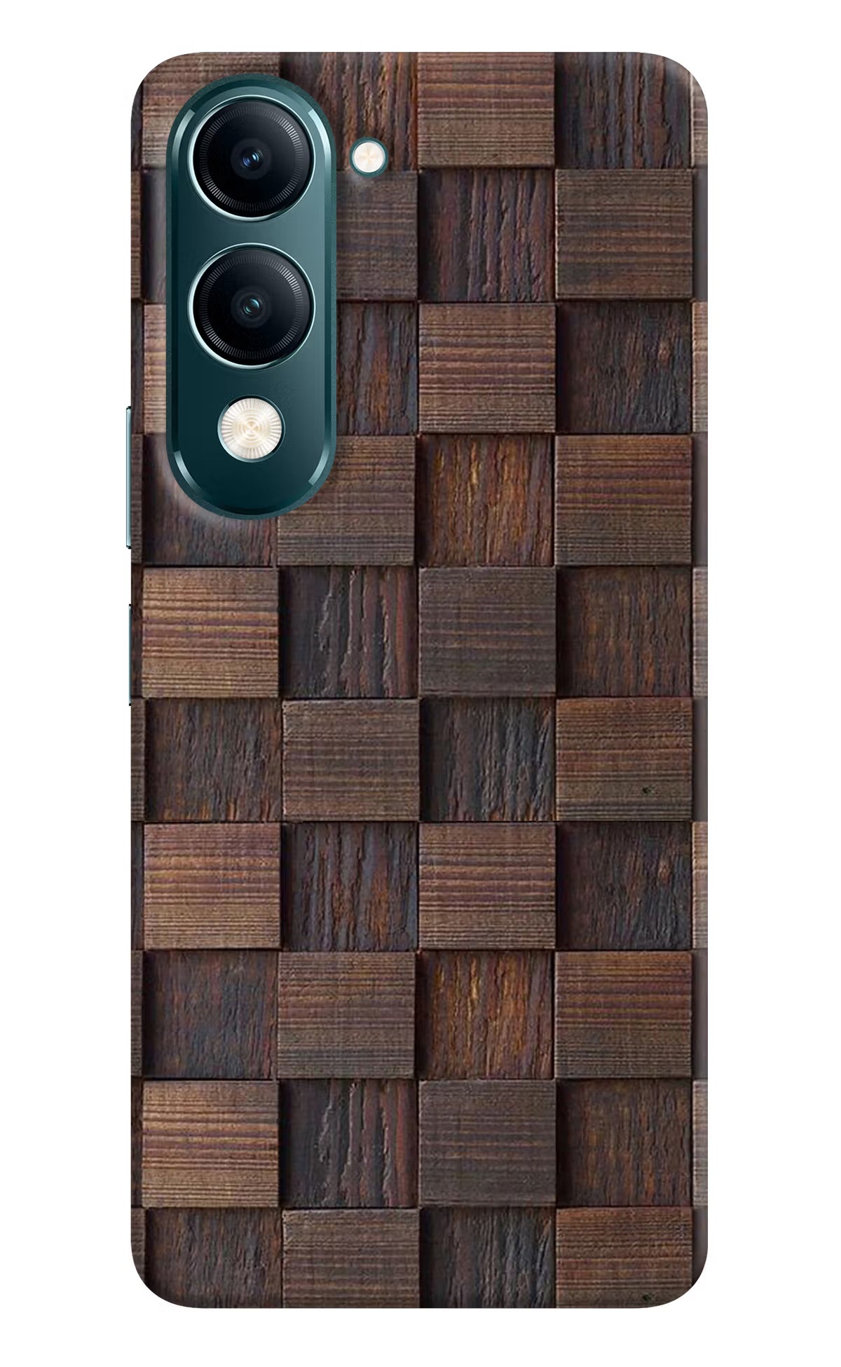 Wooden Cube Design Vivo Y19s 5G Hard Case Back Cover by Casekaro