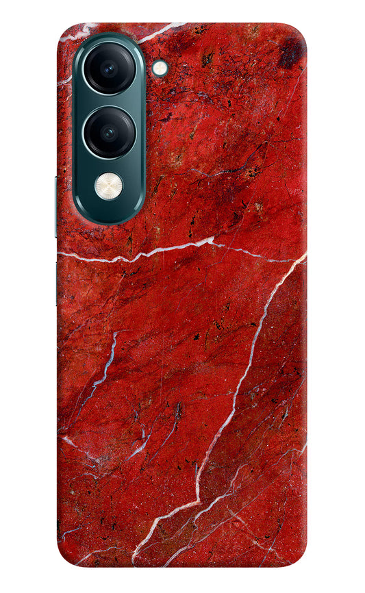 Red Marble Design Vivo Y19s 5G Hard Case Back Cover by Casekaro