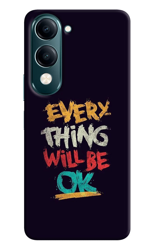 Everything Will Be Ok Vivo Y19s 5G Hard Case Back Cover by Casekaro