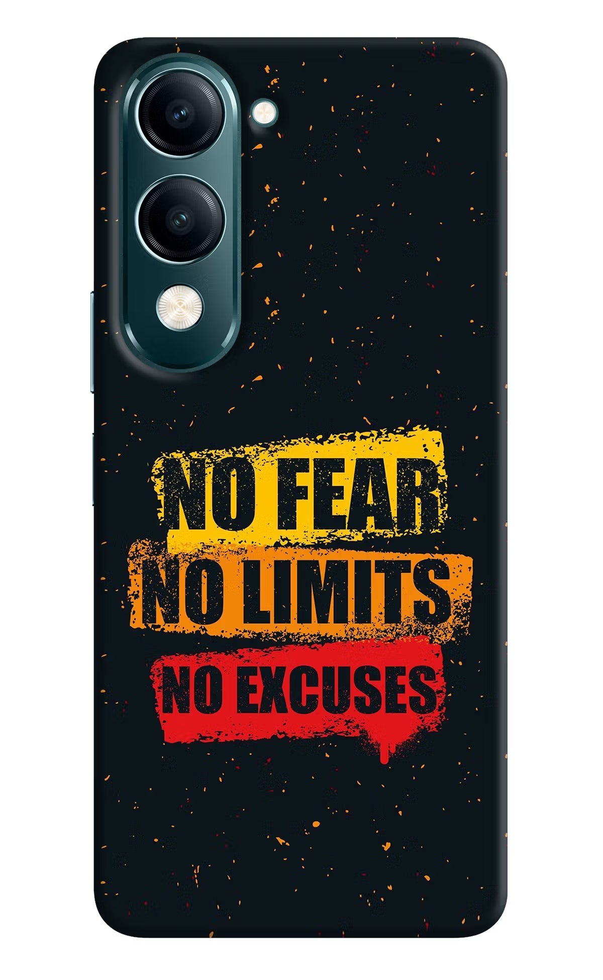 No Fear No Limits No Excuse Vivo Y19s 5G Hard Case Back Cover by Casekaro