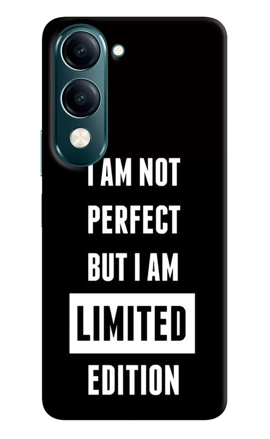 I Am Not Perfect But I Am Limited Edition Vivo Y19s 5G Hard Case Back Cover by Casekaro
