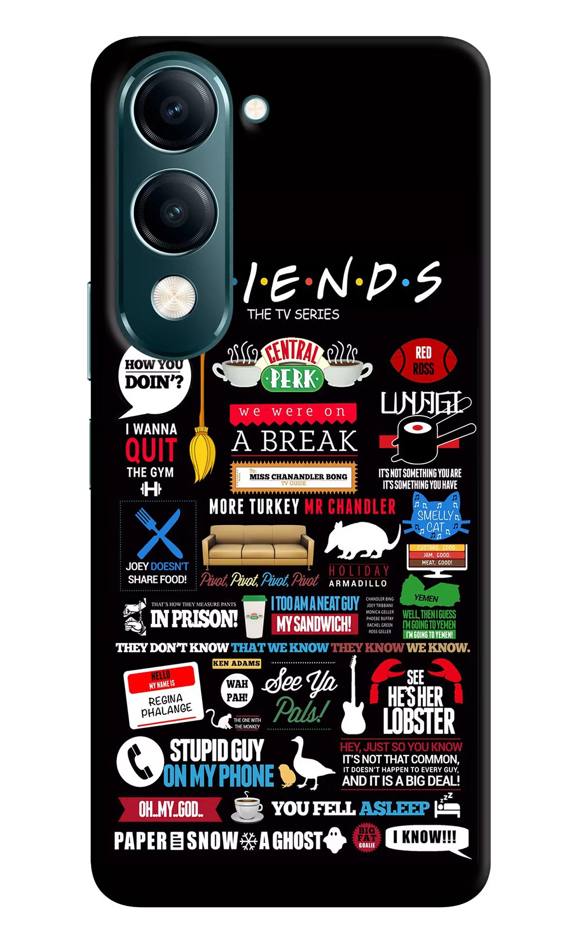 FRIENDS Vivo Y19s 5G Hard Case Back Cover by Casekaro
