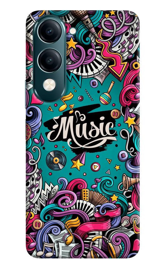 Music Graffiti Vivo Y19s 5G Hard Case Back Cover by Casekaro