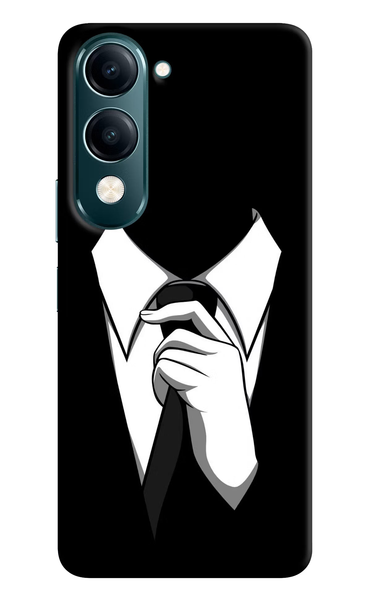 Black Tie Vivo Y19s 5G Hard Case Back Cover by Casekaro