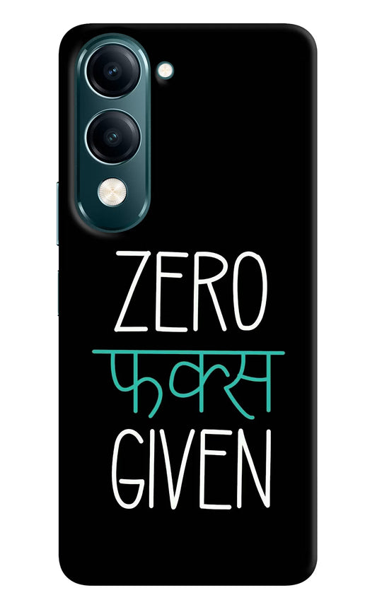 Zero Fucks Given Vivo Y19s 5G Hard Case Back Cover by Casekaro