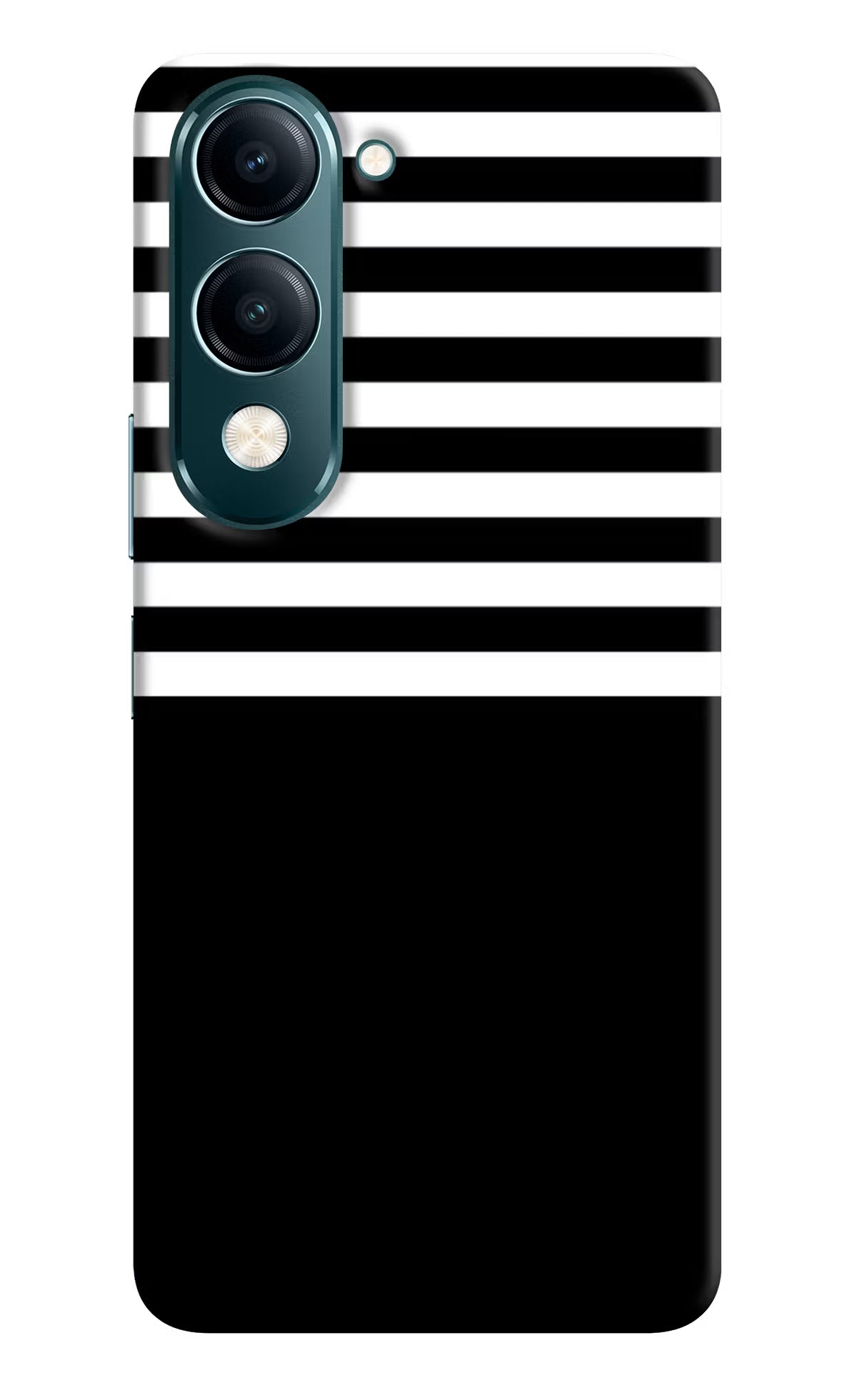 Black and White Print Vivo Y19s 5G Hard Case Back Cover by Casekaro