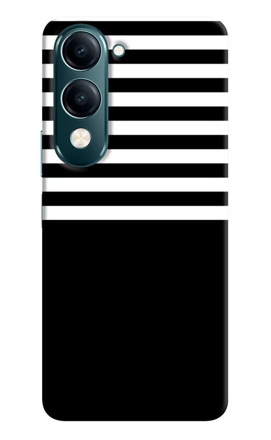 Black and White Print Vivo Y19s 5G Hard Case Back Cover by Casekaro