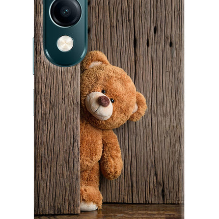 Teddy Wooden Vivo Y19s 5G Hard Case Back Cover by Casekaro