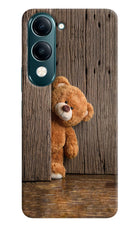 Teddy Wooden Vivo Y19s 5G Hard Case Back Cover by Casekaro