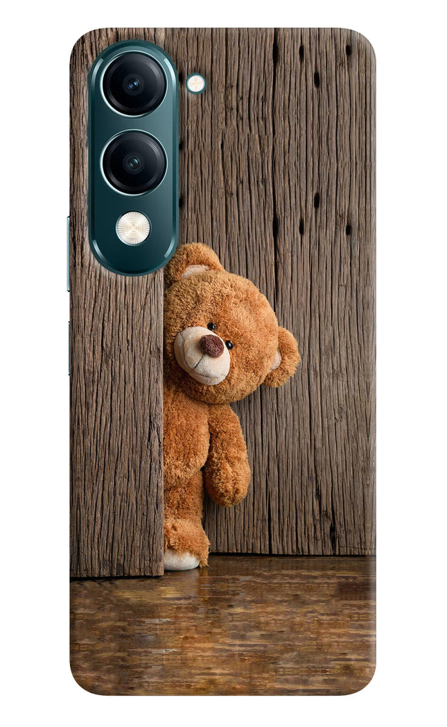 Teddy Wooden Vivo Y19s 5G Hard Case Back Cover by Casekaro