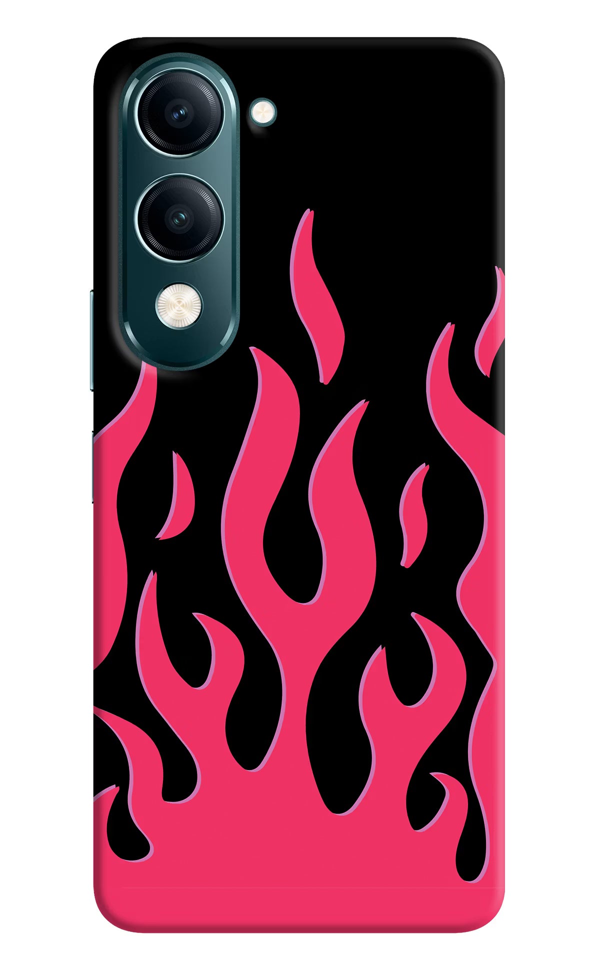 Fire Flames Vivo Y19s 5G Hard Case Back Cover by Casekaro