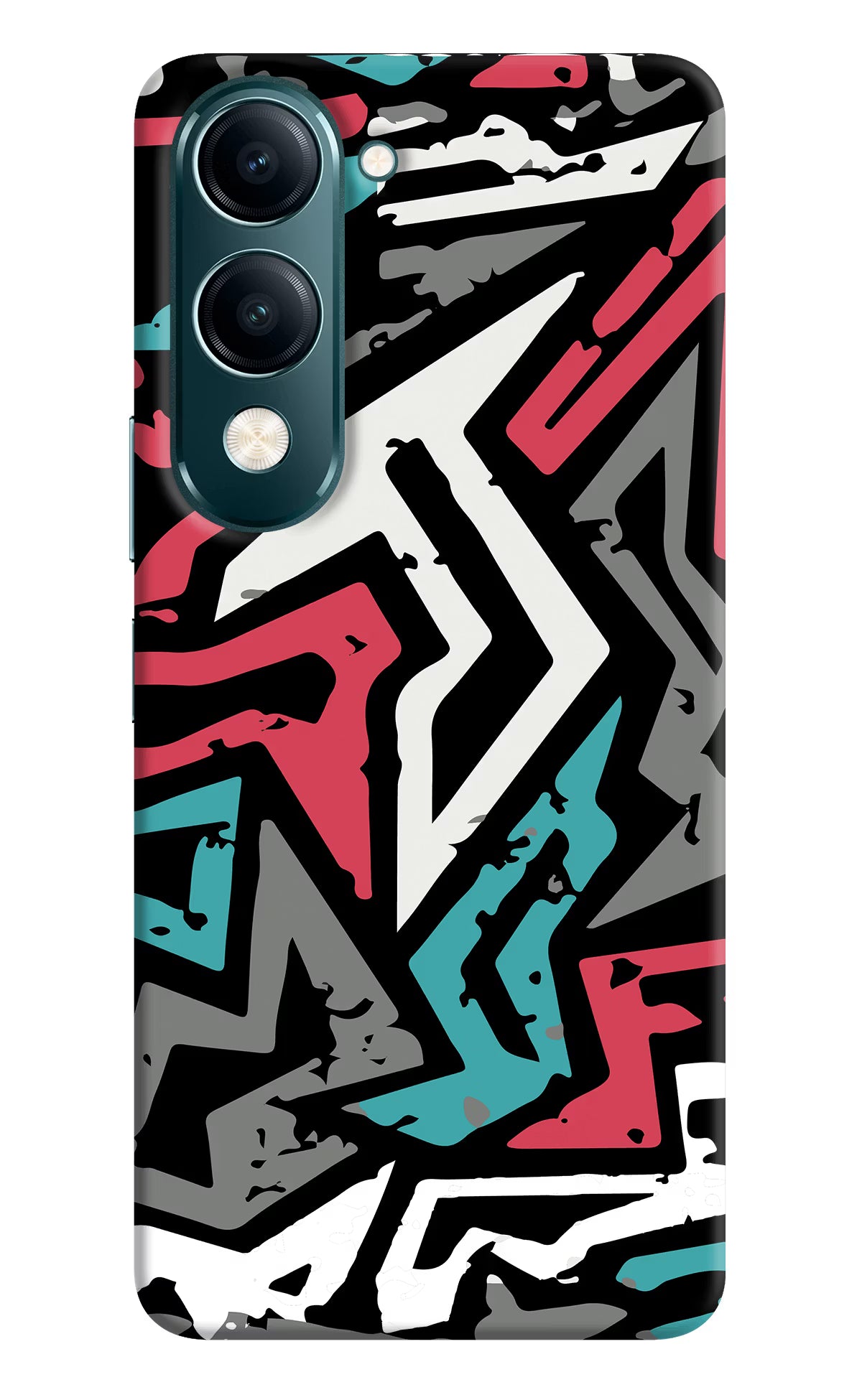 Geometric Graffiti Vivo Y19s 5G Hard Case Back Cover by Casekaro