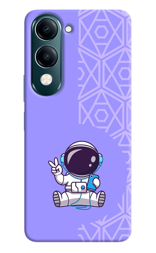 Cute Astronaut Chilling Vivo Y19s 5G Hard Case Back Cover by Casekaro