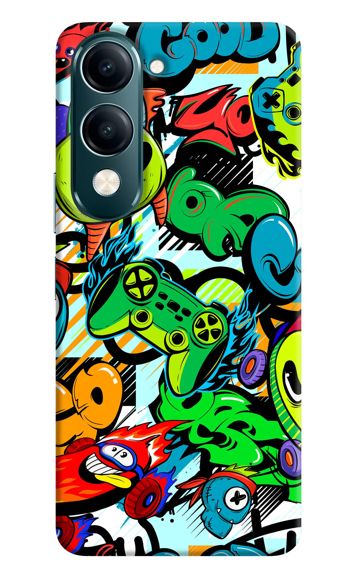 Game Doodle Vivo Y19s 5G Hard Case Back Cover by Casekaro