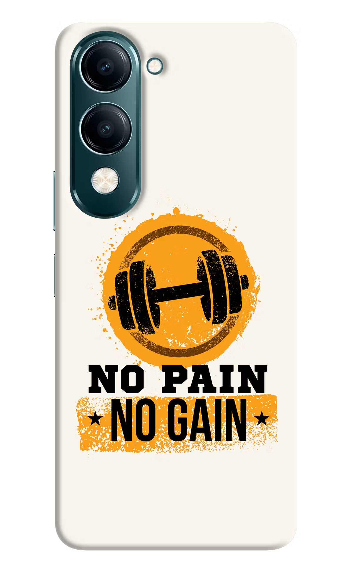 No Pain No Gain Vivo Y19s 5G Hard Case Back Cover by Casekaro