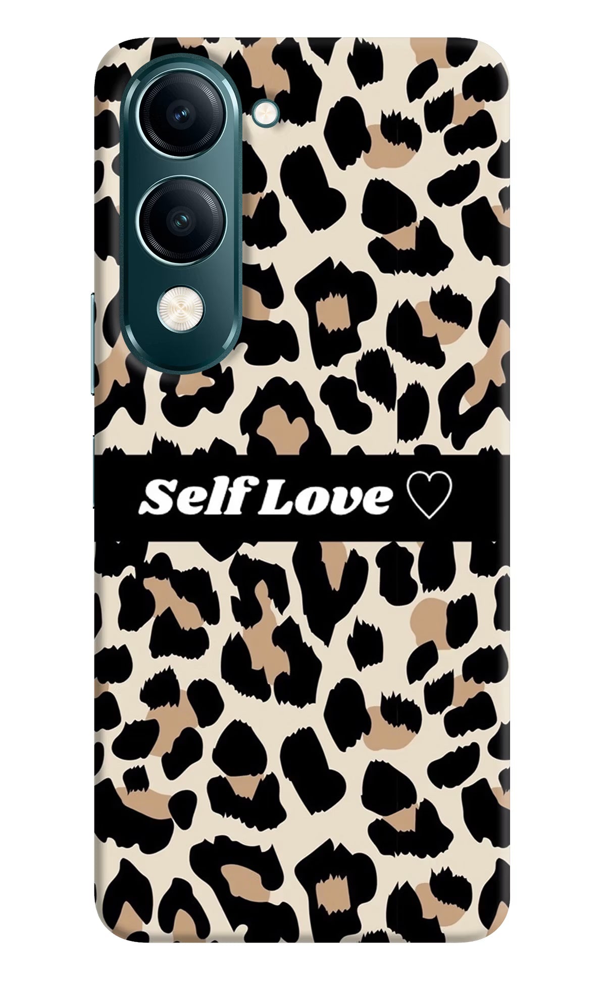 Leopard Print Self Love Vivo Y19s 5G Hard Case Back Cover by Casekaro