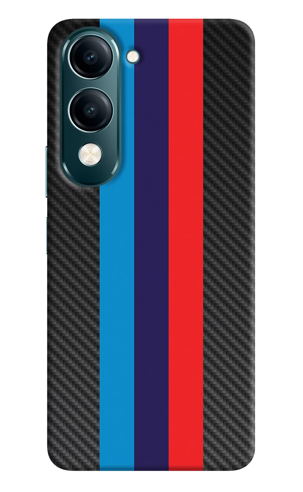BMW Stripes Pattern Vivo Y19s 5G Hard Case Back Cover by Casekaro