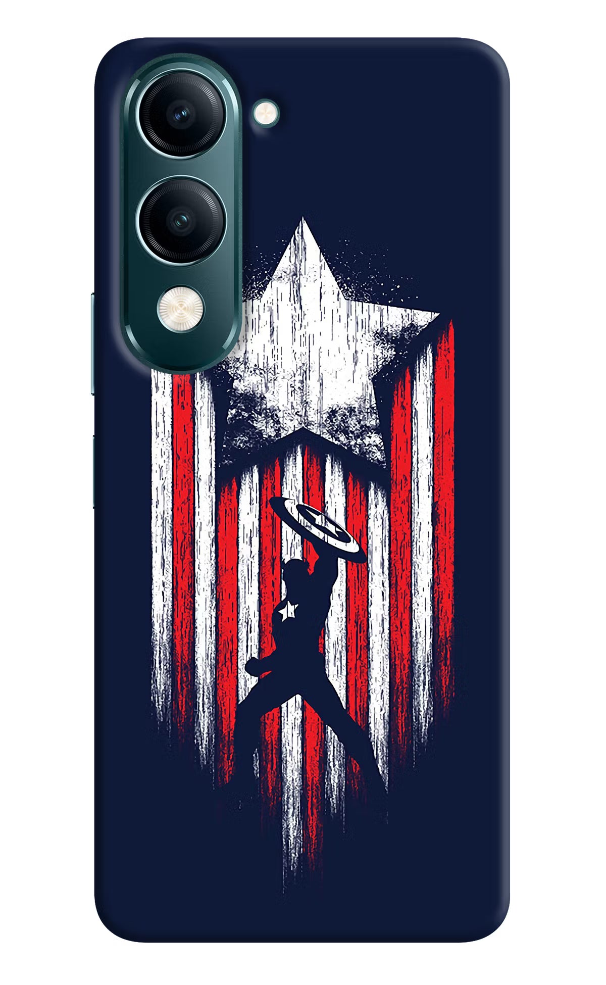 Captain America Marvel Art Vivo Y19s 5G Hard Case Back Cover by Casekaro