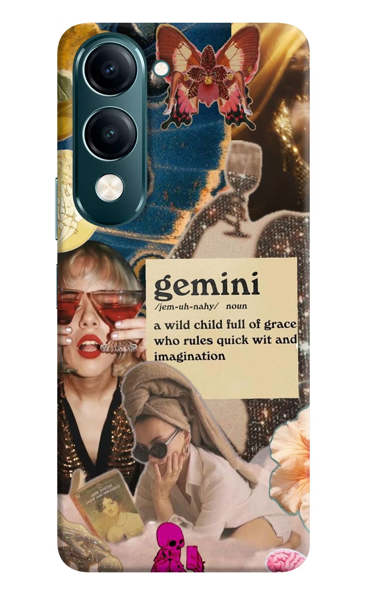 Gemini Zodiac Vivo Y19s 5G Hard Case Back Cover by Casekaro