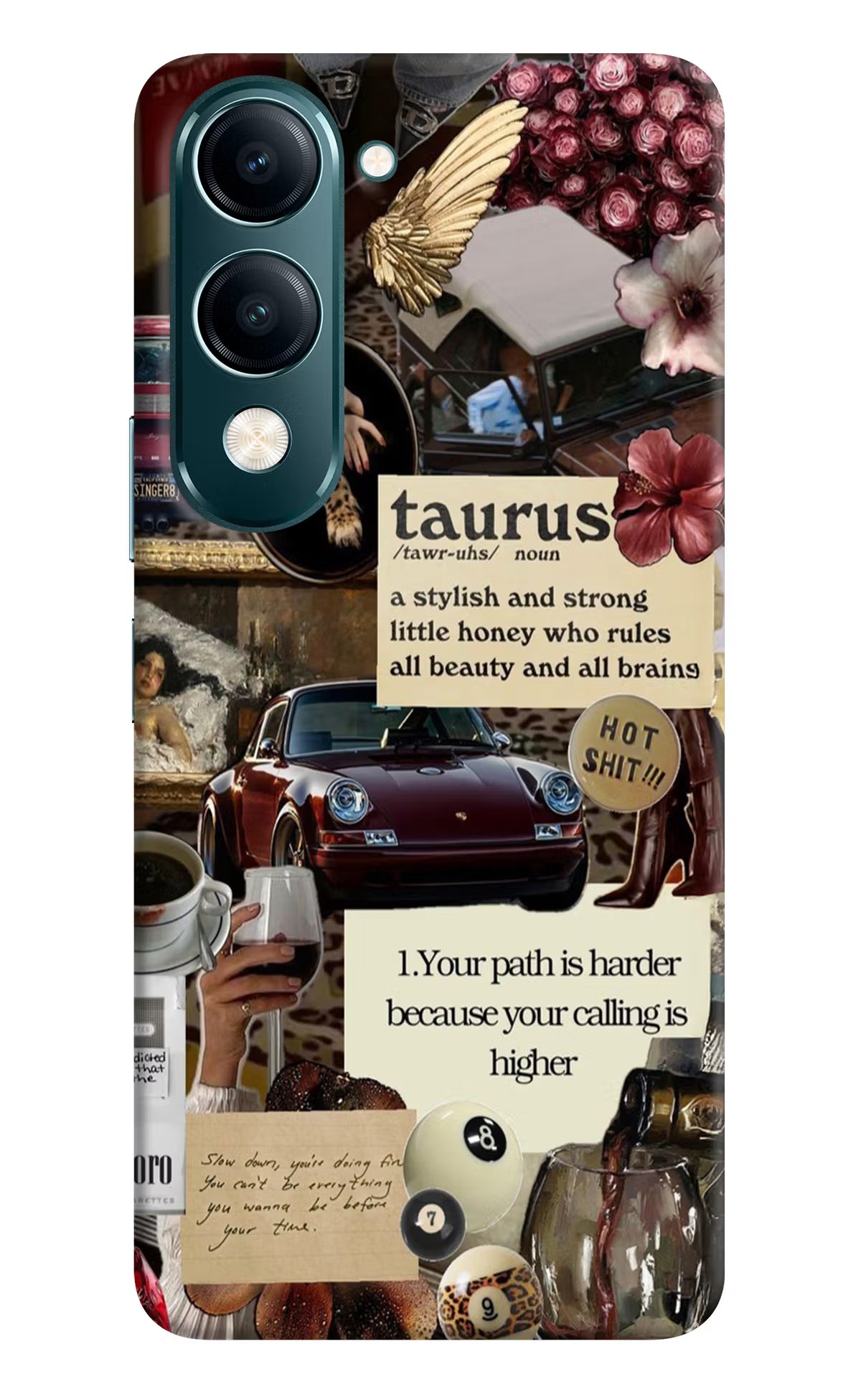 Taurus Zodiac Vivo Y19s 5G Hard Case Back Cover by Casekaro