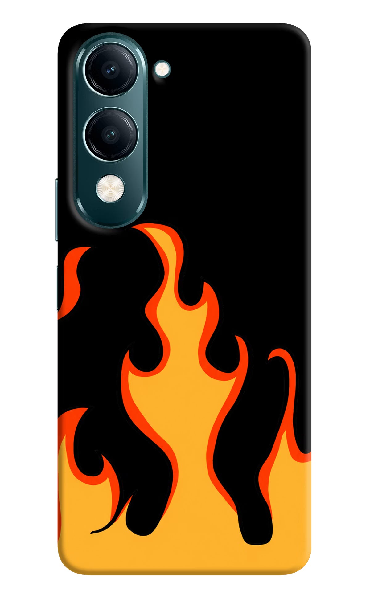 Fired Up – Black Vivo Y19s 5G Hard Case Back Cover by Casekaro
