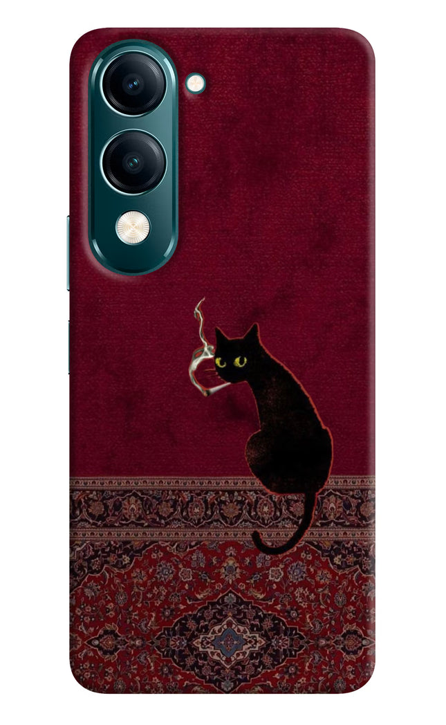 Midnight Cat Vivo Y19s 5G Hard Case Back Cover by Casekaro